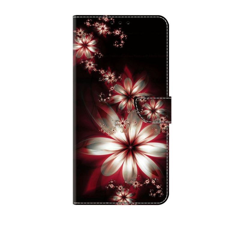 For Samsung Galaxy S23 Crystal 3D Shockproof Protective Leather Phone Case(Fantastic Flower)
