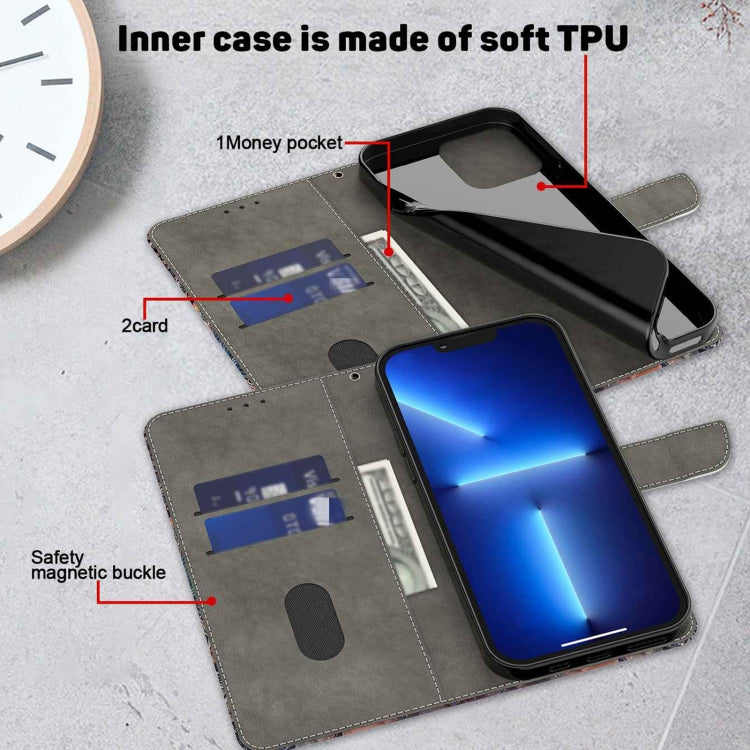 For Samsung Galaxy S23 Crystal 3D Shockproof Protective Leather Phone Case(Fantastic Flower)