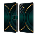 For Samsung Galaxy S23 FE 5G Crystal 3D Shockproof Protective Leather Phone Case(Gold Outline)