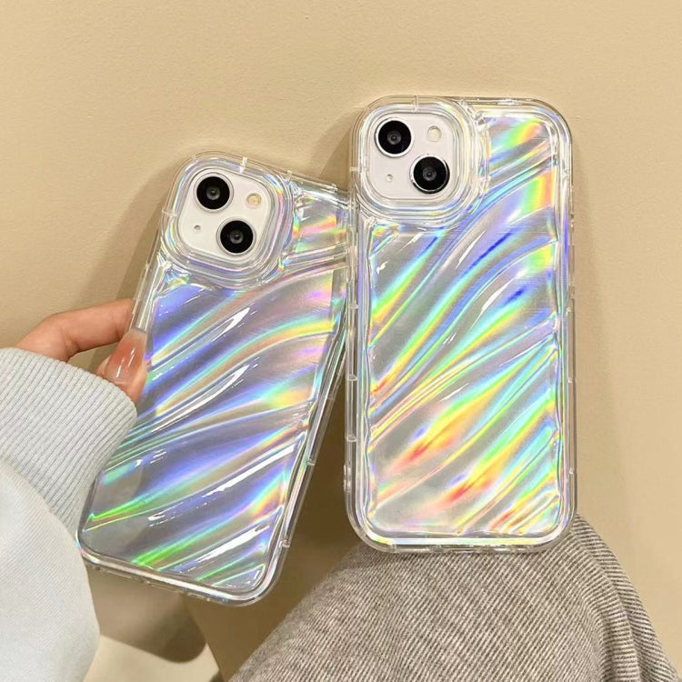 For iPhone 11 Pro Max Laser Sequin Waves TPU Phone Case(Transparent)