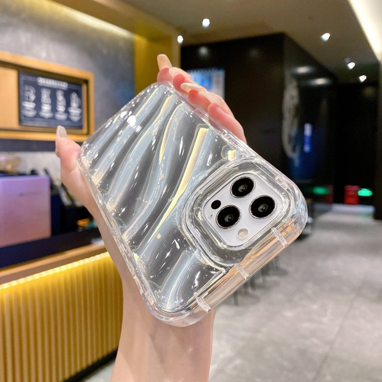 For iPhone 11 Pro Max Laser Sequin Waves TPU Phone Case(Transparent)