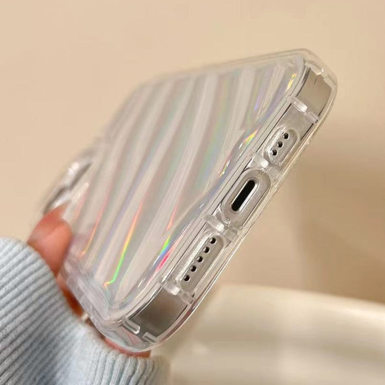 For iPhone 11 Pro Max Laser Sequin Waves TPU Phone Case(Transparent)