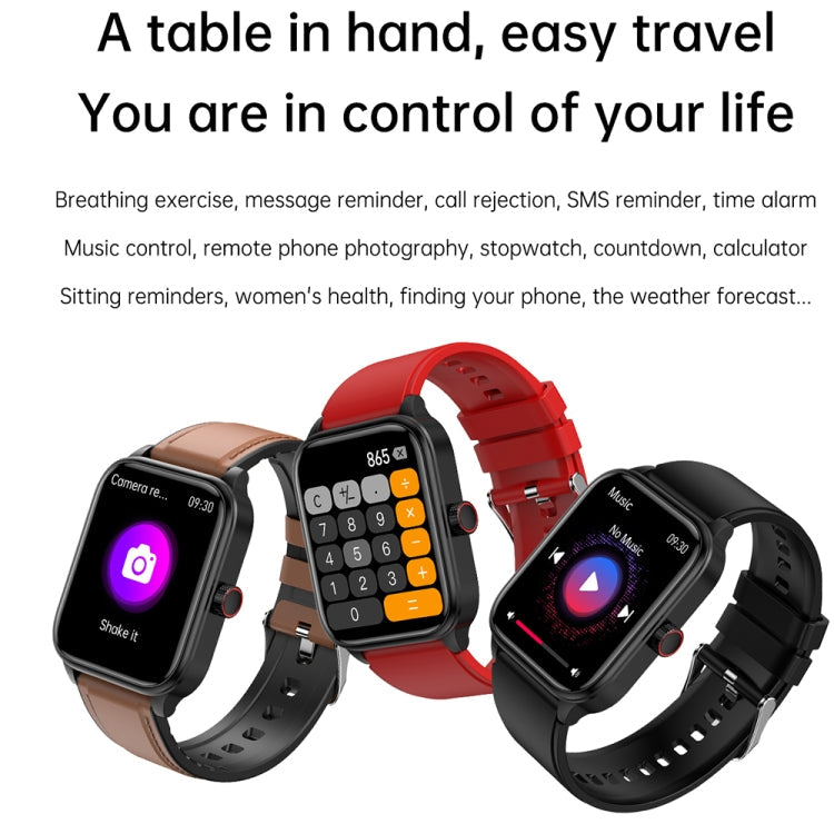 ET540 1.91 inch IP67 Waterproof Silicone Band Smart Watch, Support ECG / Non-invasive Blood Glucose Measurement(Black)