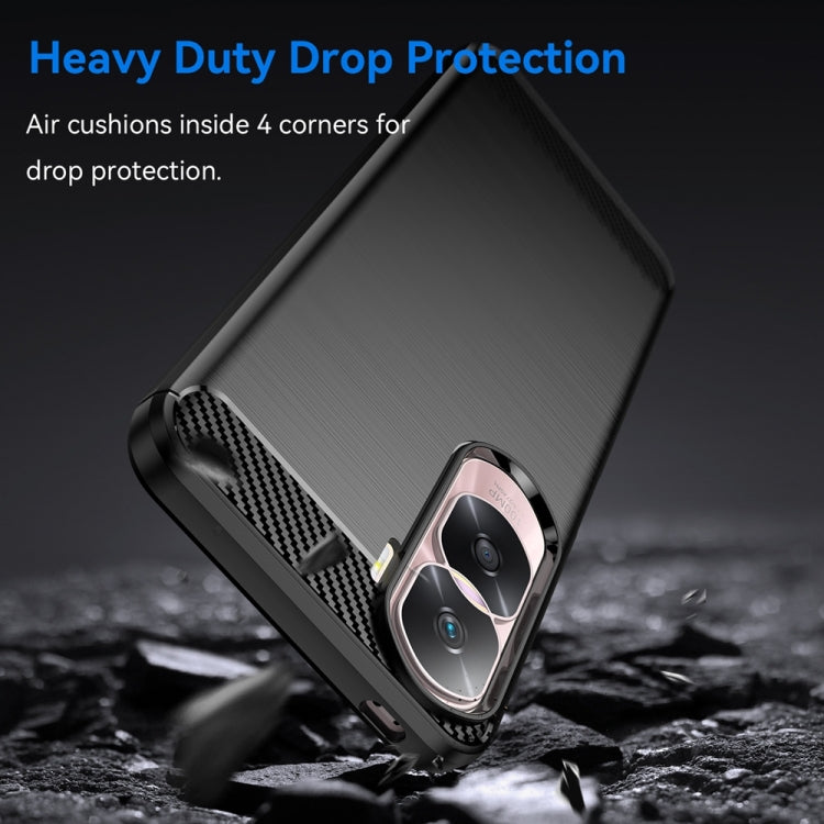For Honor 90 Lite Brushed Texture Carbon Fiber TPU Phone Case(Black)