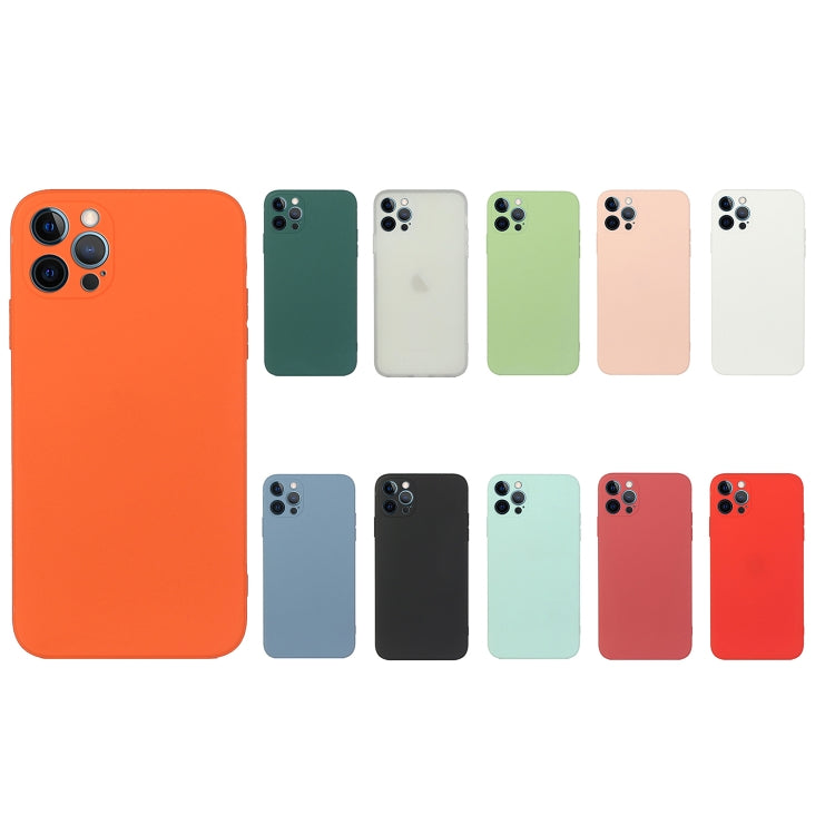 For iPhone 15 Straight Edge Solid Color TPU Shockproof Phone Case(Black)