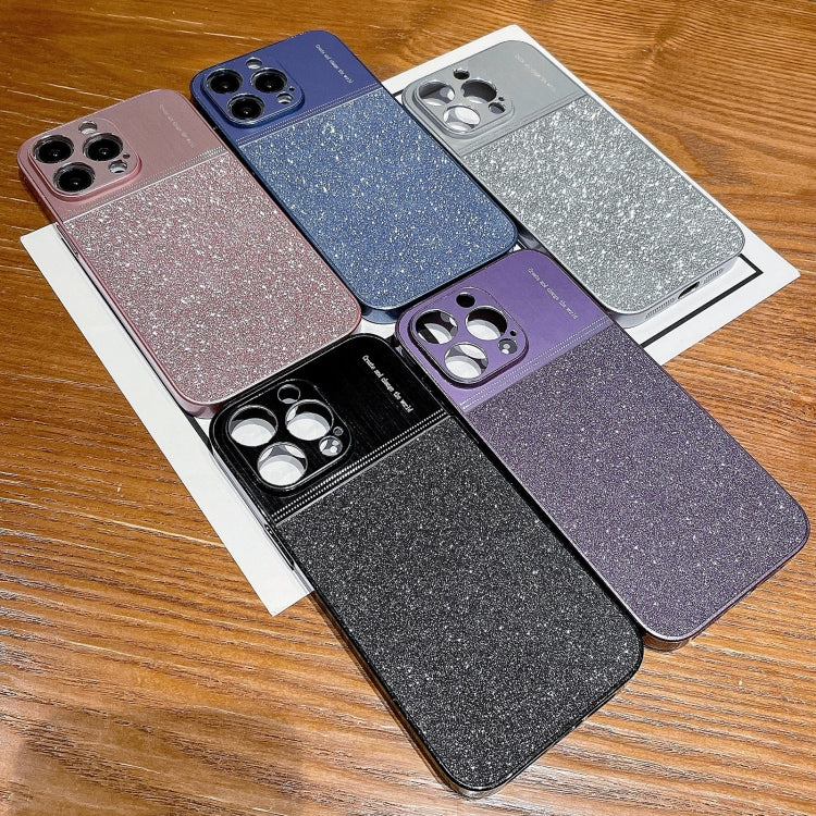 For iPhone 13 Pro Metallic Glitter Powder Shockproof Phone Case(Pink)