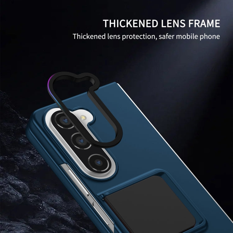 For Samsung Galaxy Z Fold5 Three-dimensional Folding Holder PC Phone Case(Blue)