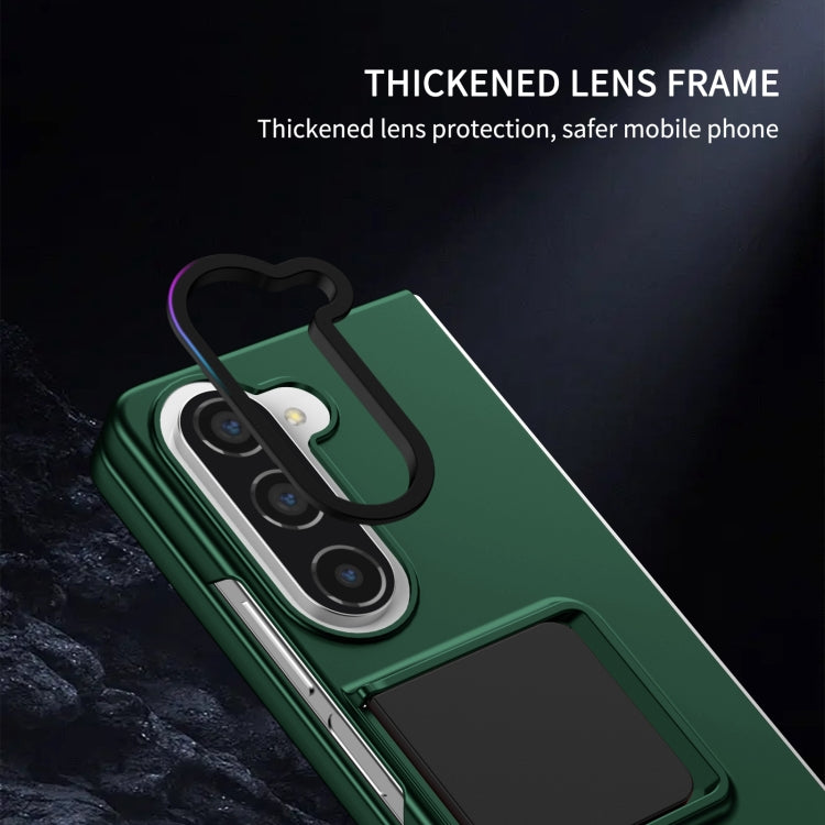 For Samsung Galaxy Z Fold5 Three-dimensional Folding Holder PC Phone Case(Green)