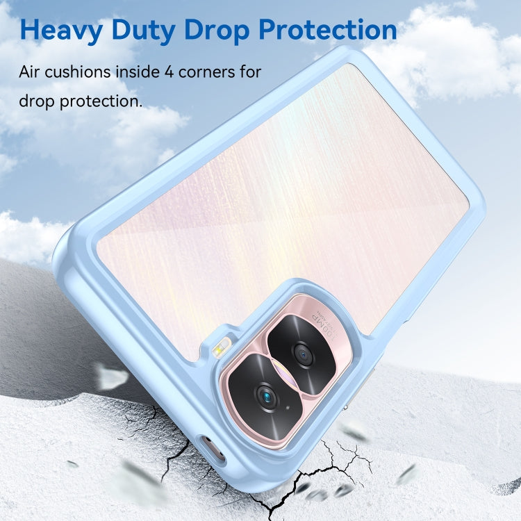 For Honor 90 Lite Colorful Series Acrylic Hybrid TPU Phone Case(Blue)