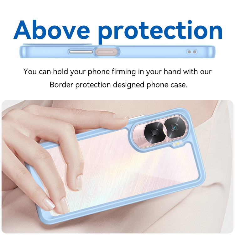 For Honor 90 Lite Colorful Series Acrylic Hybrid TPU Phone Case(Blue)
