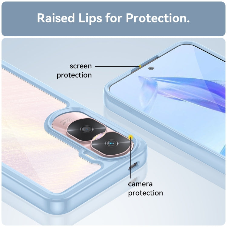 For Honor 90 Lite Colorful Series Acrylic Hybrid TPU Phone Case(Blue)