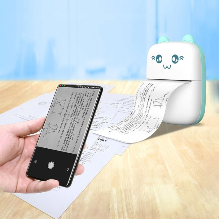 C9 Mini Bluetooth Wireless Thermal Printer With 5 Papers(Blue)