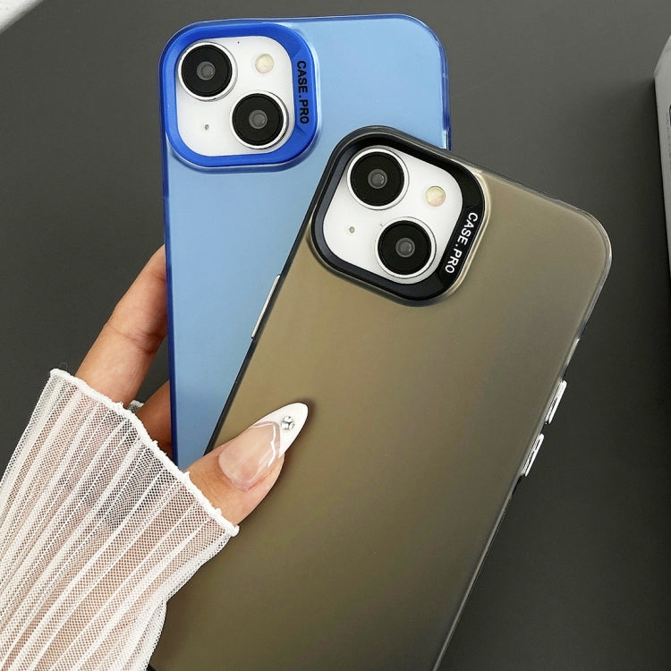 For iPhone 12 Semi Transparent Frosted PC Phone Case(Purple)