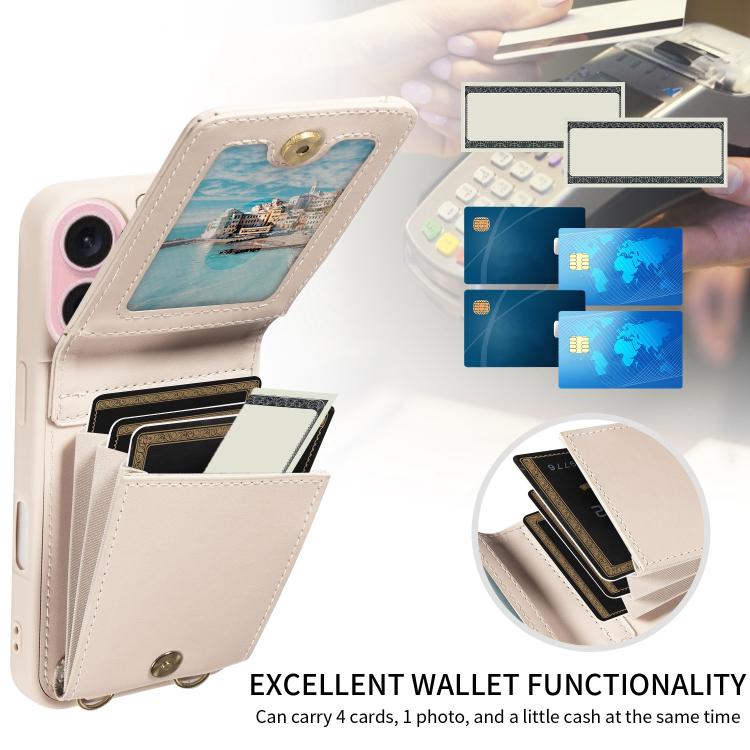 Crossbody Lanyard Zipper Wallet Leather Phone Case, For iPhone 17 Pro Max, For iPhone 17 Pro, For iPhone 17, For iPhone Air