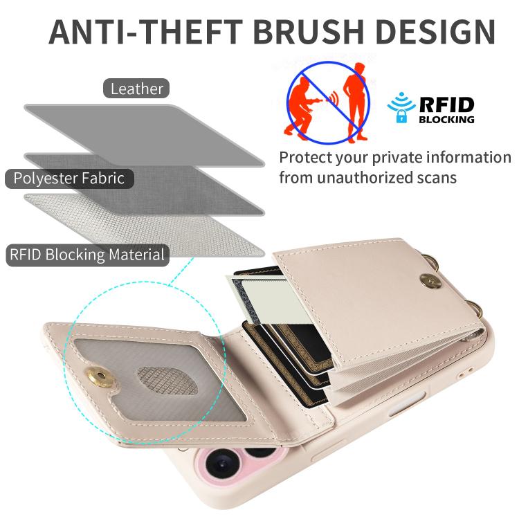 Crossbody Lanyard Zipper Wallet Leather Phone Case, For iPhone 17 Pro Max, For iPhone 17 Pro, For iPhone 17, For iPhone Air