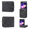 For Samsung Galaxy Z Flip5 AZNS Dream II Skin Feel PU? Horizontal Flip PU Phone Case(Black)