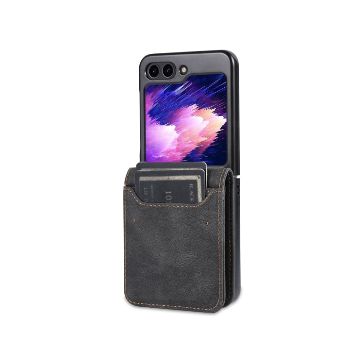 For Samsung Galaxy Z Flip5 AZNS Dream II Skin Feel PU? Horizontal Flip PU Phone Case(Black)