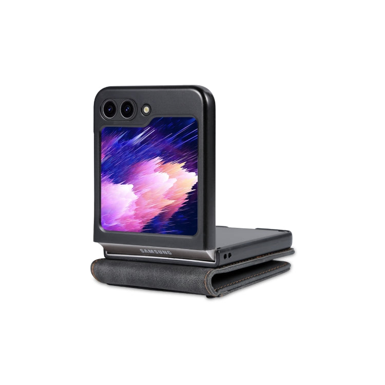 For Samsung Galaxy Z Flip5 AZNS Dream II Skin Feel PU? Horizontal Flip PU Phone Case(Black)