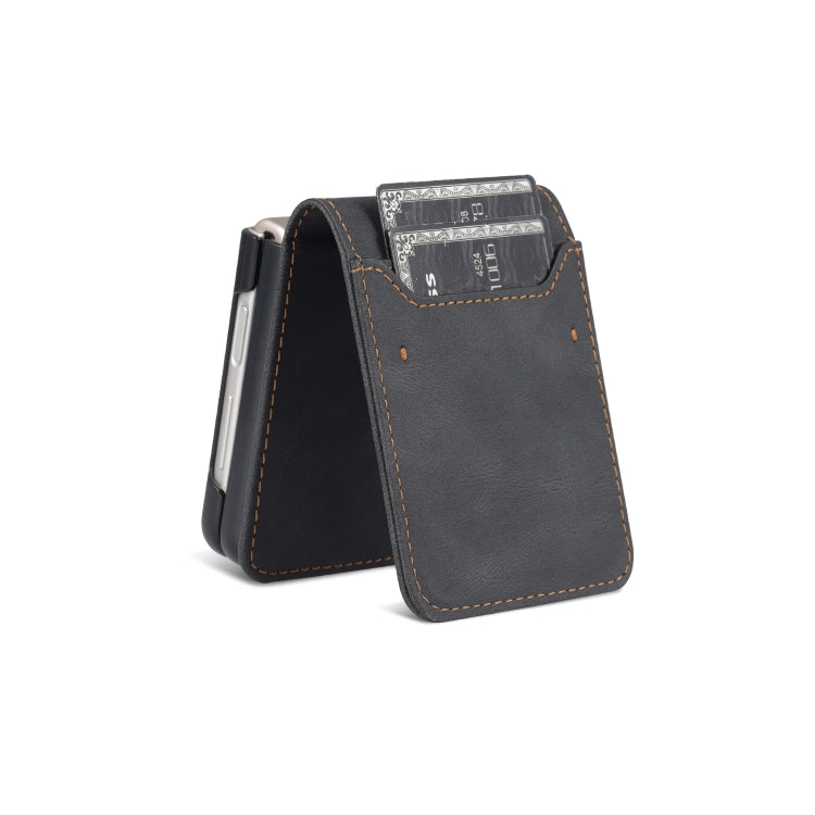 For Samsung Galaxy Z Flip5 AZNS Dream II Skin Feel PU? Horizontal Flip PU Phone Case(Black)