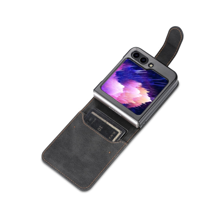 For Samsung Galaxy Z Flip5 AZNS Dream II Skin Feel PU? Horizontal Flip PU Phone Case(Black)