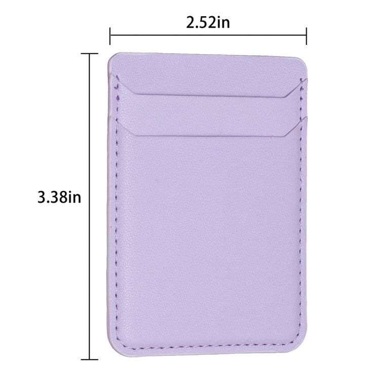 BFK12 R20 Texture Card Bag Mobile Phone Back Sticker(Purple)