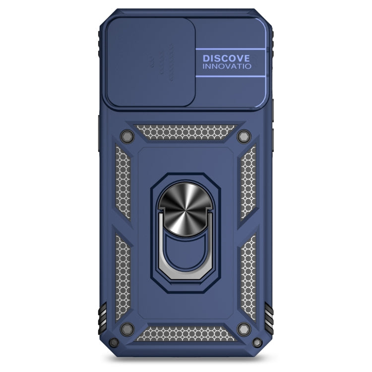 For iPhone 15 Pro Sliding Camshield Holder Phone Case(Blue)