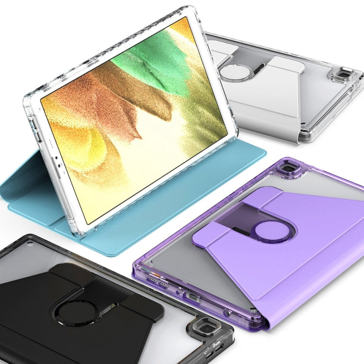 For Samsung Galaxy Tab A7 Lite T220 Clear 360 Rotation Stand Smart Leather Tablet Case(Baby Blue)