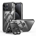 Large Window Holder MagSafe Magnetic Metal Phone Case, For iPhone 15 Pro Max, For iPhone 15 Pro, For iPhone 14, For iPhone 14 Pro, For iPhone 15