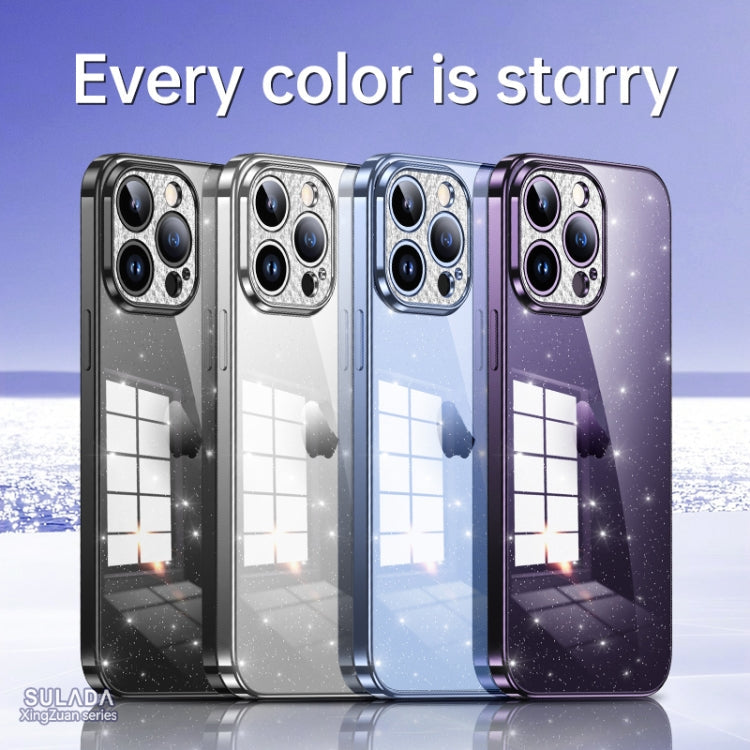 For iPhone 11 SULADA Electroplated Transparent Glittery TPU Phone Case(Silver)
