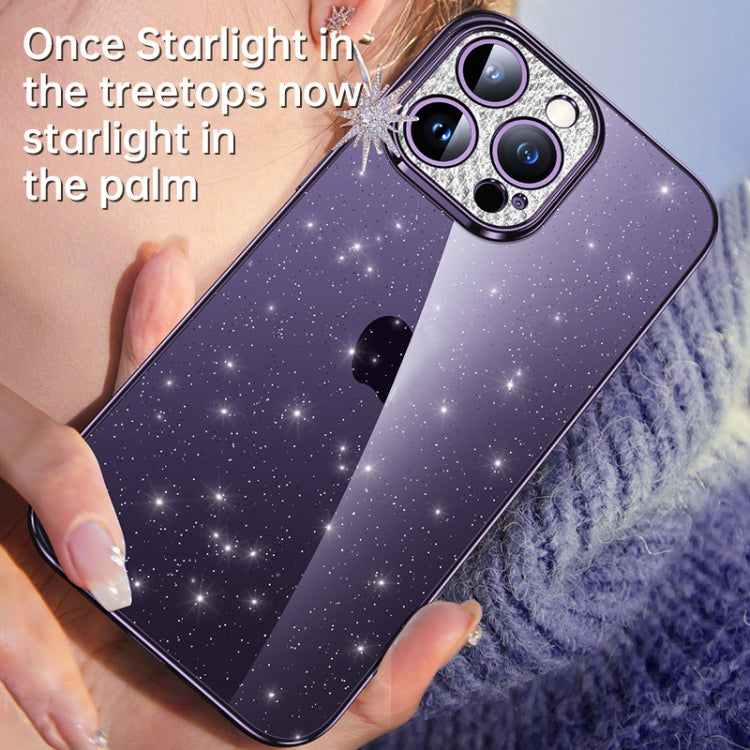For iPhone 11 SULADA Electroplated Transparent Glittery TPU Phone Case(Silver)