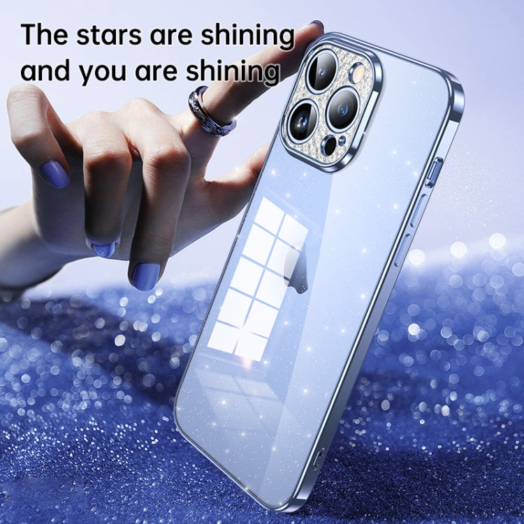 For iPhone 11 SULADA Electroplated Transparent Glittery TPU Phone Case(Silver)