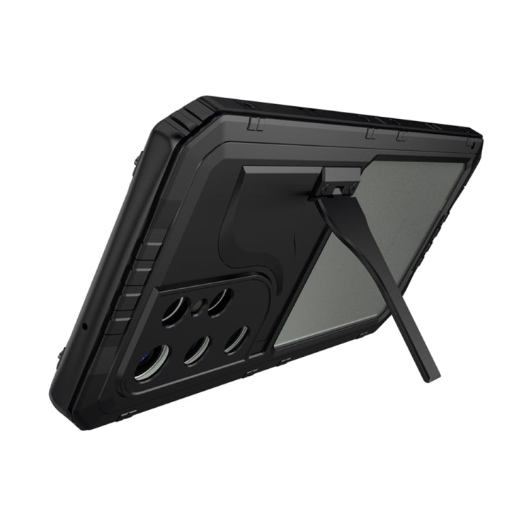 For Samsung Galaxy S23 Ultra 5G RedPepper Wolf 360 Full Body Rugged IP68 Waterproof Phone Case(Black)