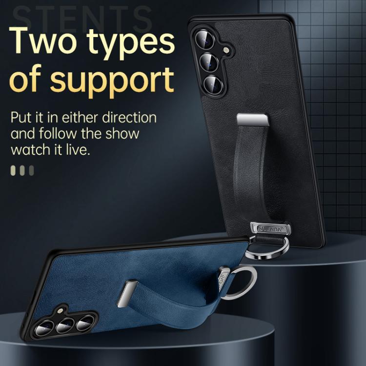 SULADA PC Hybrid Leather Texture Skin Feel Shockproof Phone Case, For Samsung Galaxy S23 5G