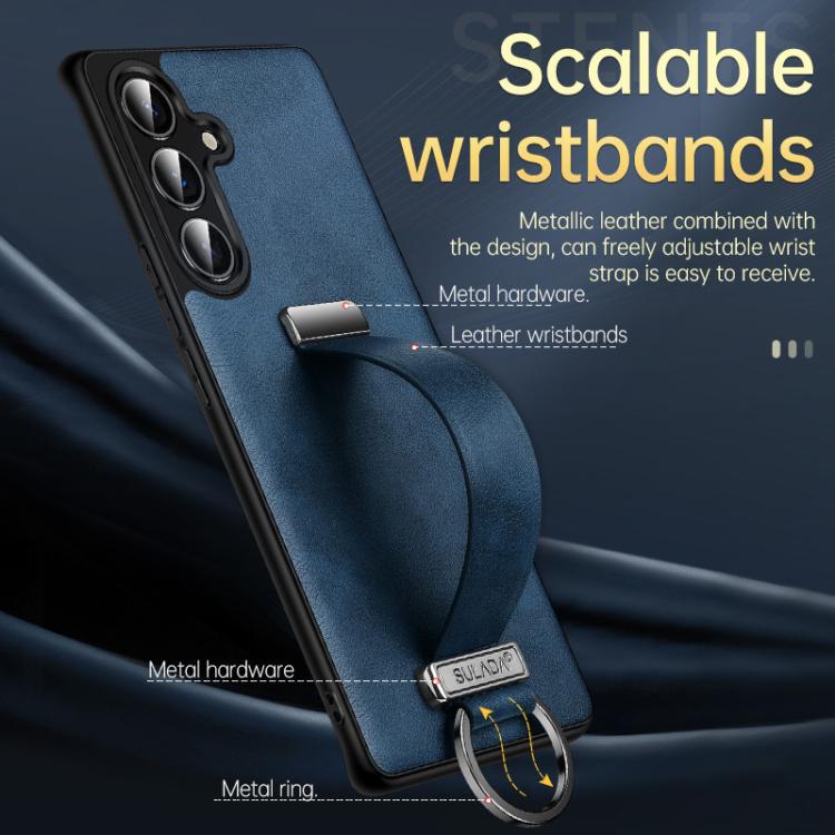 SULADA PC Hybrid Leather Texture Skin Feel Shockproof Phone Case, For Samsung Galaxy S23 5G
