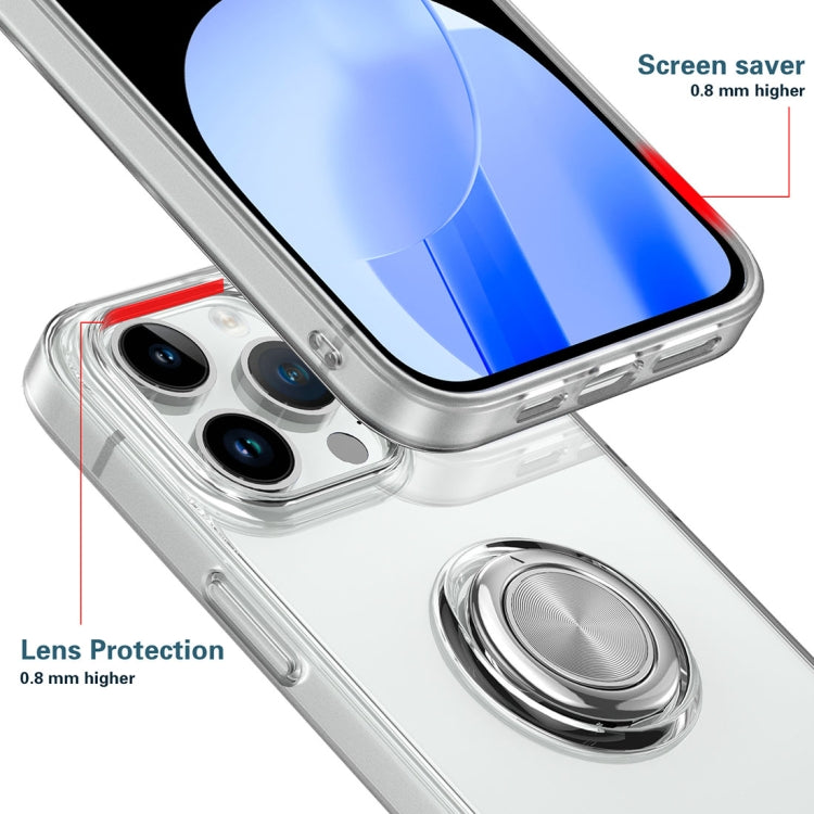 For iPhone 11 Pro Ring Holder TPU Phone Case(Transparent)