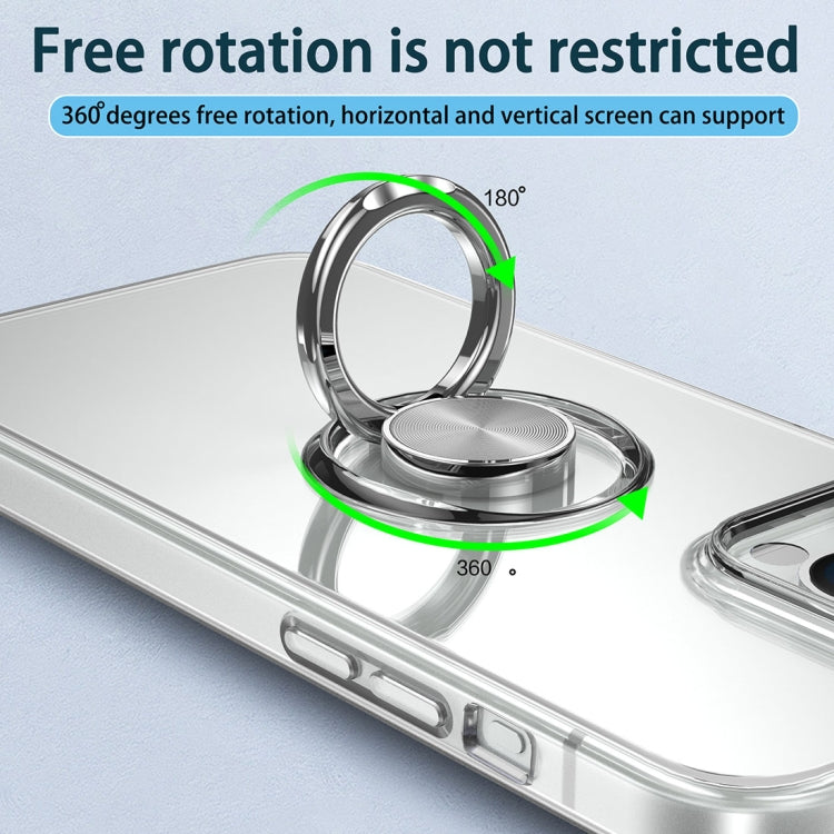 For iPhone 11 Pro Ring Holder TPU Phone Case(Transparent)