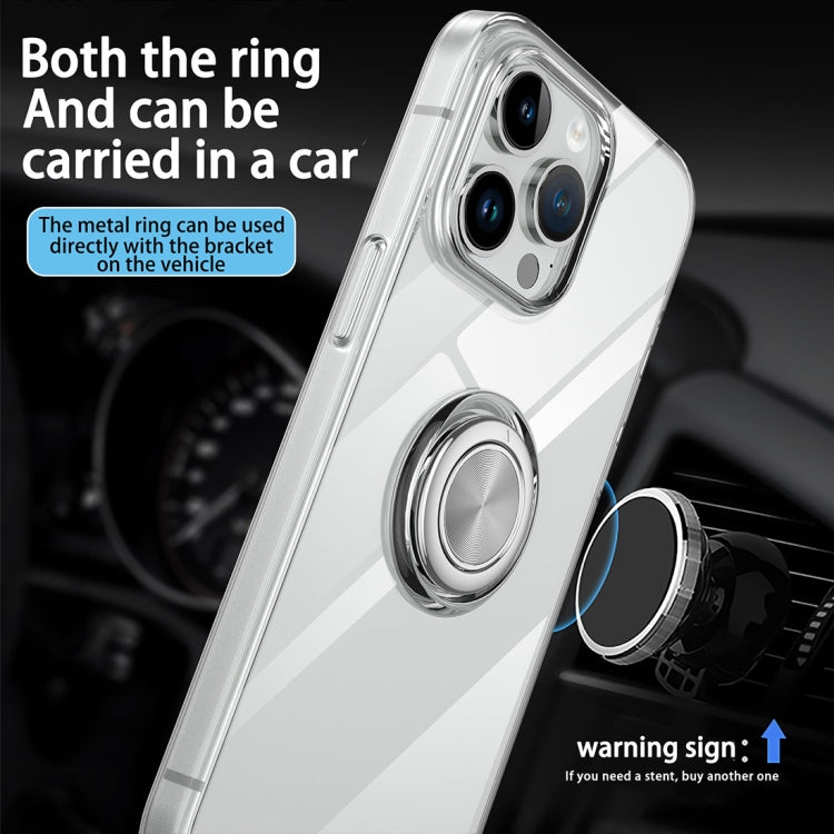 For iPhone 11 Pro Ring Holder TPU Phone Case(Transparent)