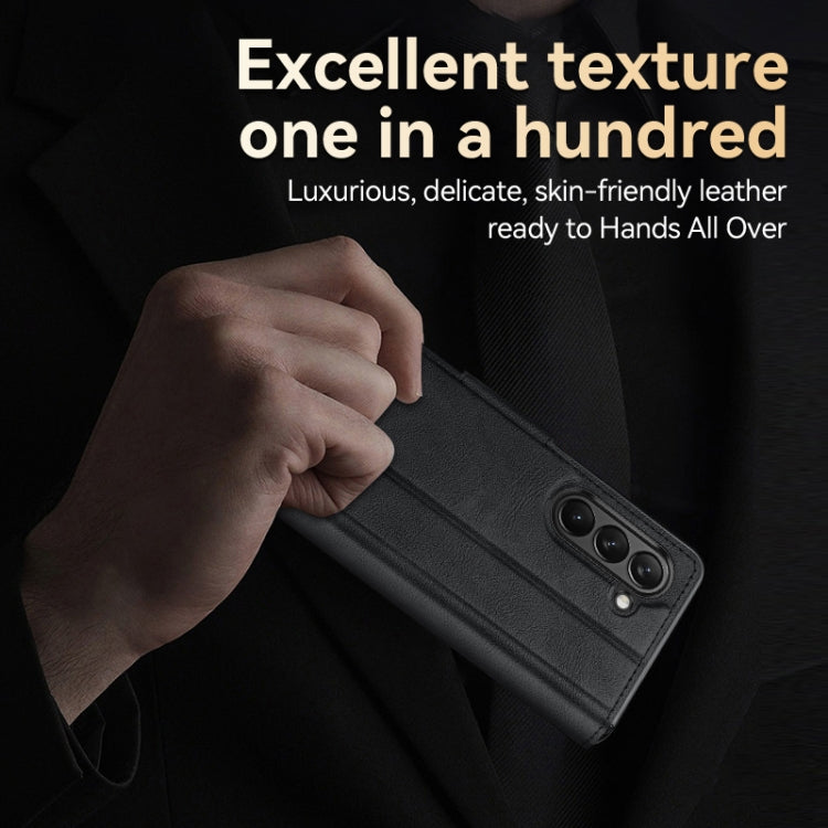 SULADA All-inclusive Magnetic Snap Flip Leather Phone Case, For Samsung Ga6axy Z Fold6, For Samsung Galaxy Z Fold5, For Samsung Galaxy Z Fold4 / W23, For Samsung Galaxy Z Fold3 / W22