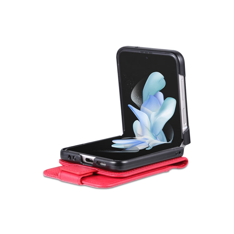 For Samsung Galaxy Z Flip5 5G AZNS Magnetic Calf Texture Flip Leather Phone Case(Red)