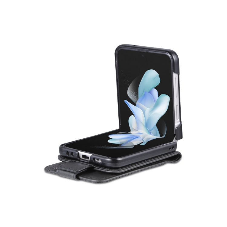 For Samsung Galaxy Z Flip5 5G AZNS Magnetic Calf Texture Flip Leather Phone Case(Black)