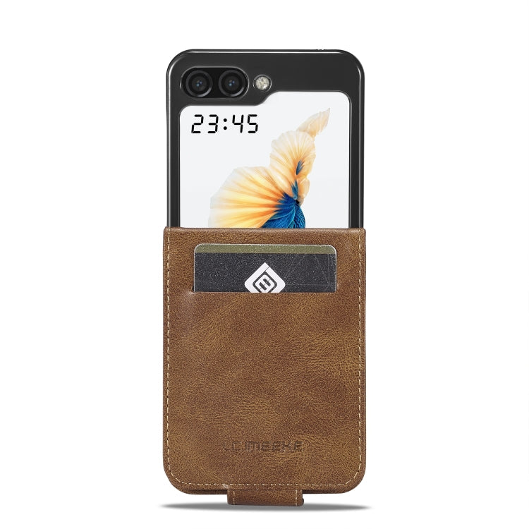 For Samsung Galaxy Z Flip5 LC.IMEEKE RFID Anti-theft Leather Phone Case(Brown)