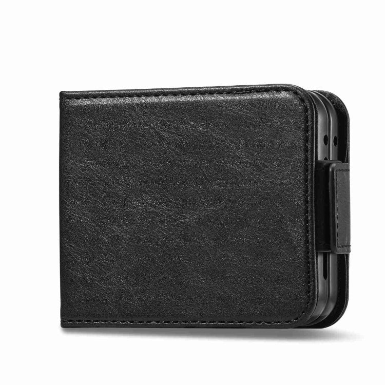 For Samsung Galaxy Z Flip5 LC.IMEEKE RFID Anti-theft Leather Phone Case(Black)
