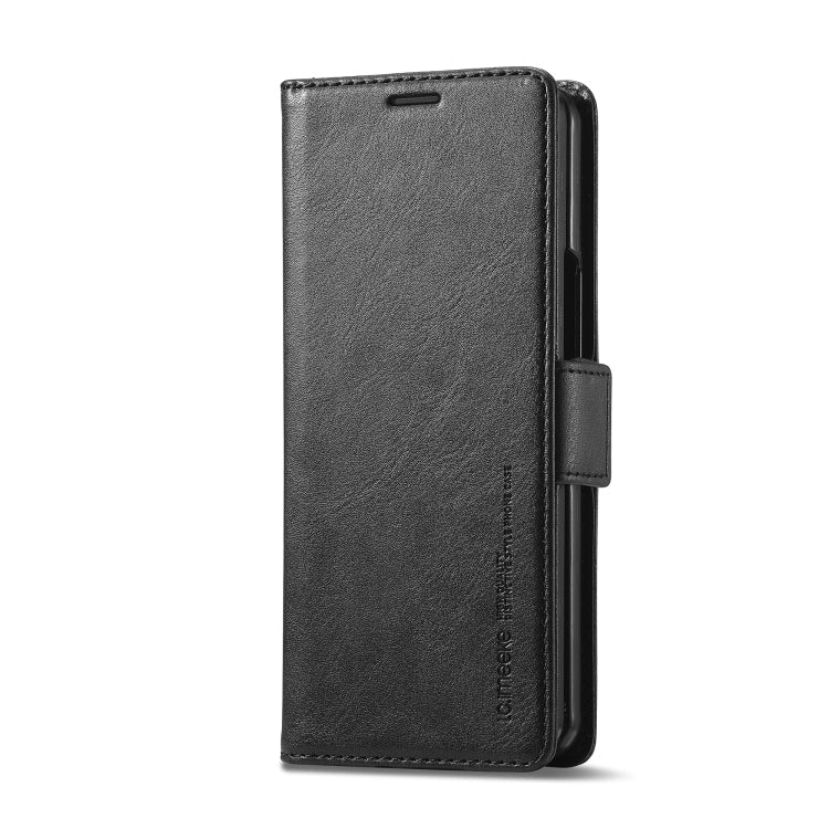 For Samsung Galaxy Z Fold5 LC.IMEEKE RFID Anti-theft Leather Phone Case(Black)