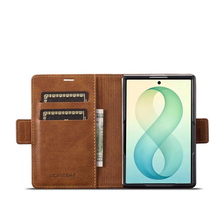 LC.IMEEKE RFID Anti-theft Leather Phone Case, For Galaxy Z Fold8 Ultra 5G, For Galaxy Z Flip8 5G, For Samsung Galaxy Z Flip6 / Flip7 FE, For Samsung Galaxy Z Fold7 5G, For Samsung Galaxy Z Flip7 5G, For Samsung Galaxy Z Fold6 5G