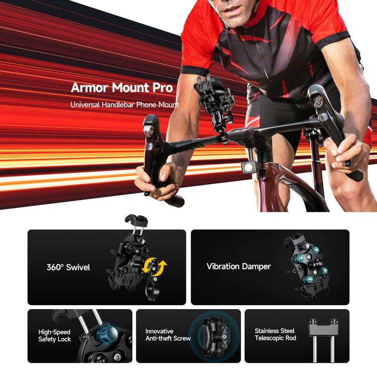 Ulefone Armor Mount Pro Universal Bicycle Handle Phone Holder(Black)