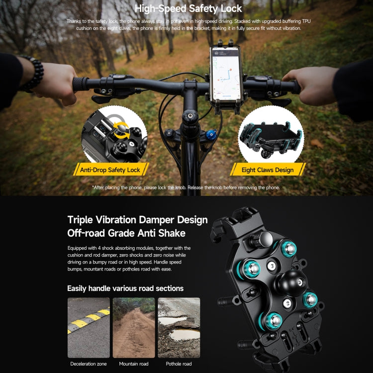 Ulefone Armor Mount Pro Universal Bicycle Handle Phone Holder(Black)