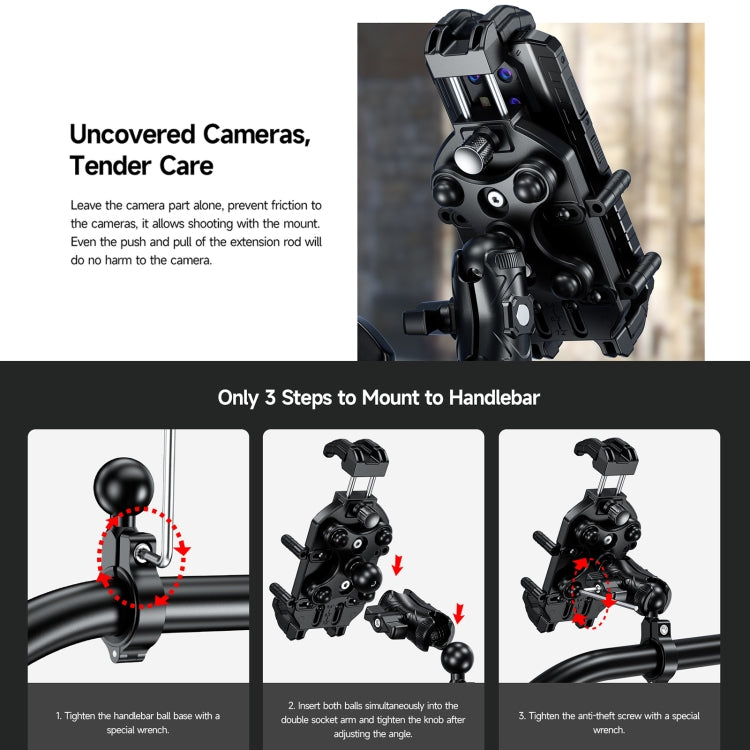 Ulefone Armor Mount Pro Universal Bicycle Handle Phone Holder(Black)