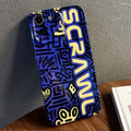 For iPhone SE 2022 / 2020 / 8 / 7 Painted Pattern Precise Hole PC Phone Case(Blue SCR)