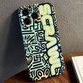 For iPhone 12 Pro Max Painted Pattern Precise Hole PC Phone Case(Green SCR)