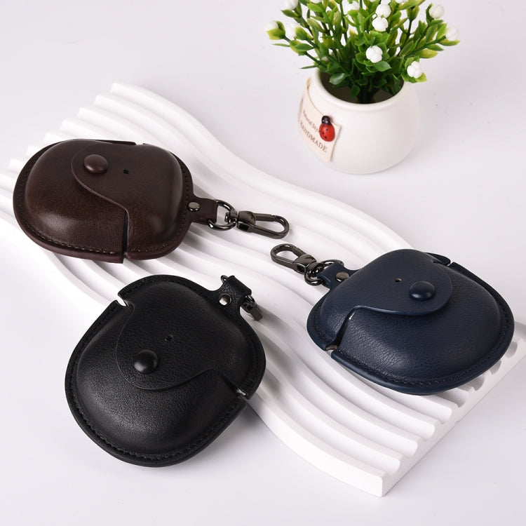 For Bose QuietComfort Earbuds II Leather TWS Earphone Protective Case with Hook(Red)